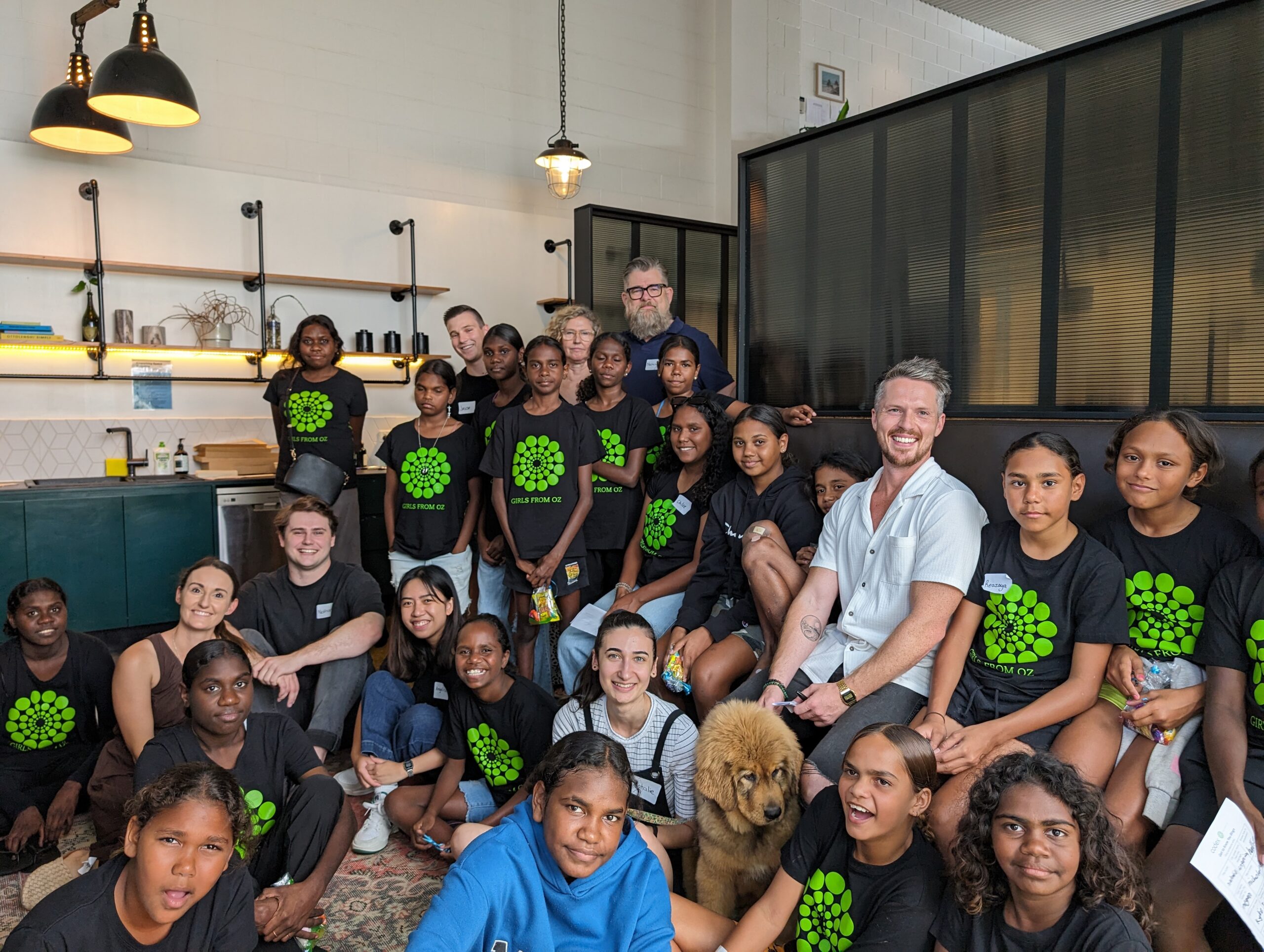 A large group photo with the Codex team and Girls from Oz girls and staff members.
